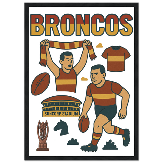 Broncos - Framed League Wall Art - VFtees