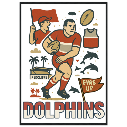 Dolphins Framed Wall Art - VFtees