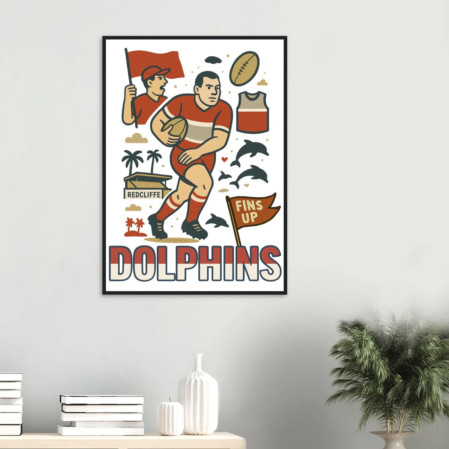 Dolphins Framed Wall Art - VFtees