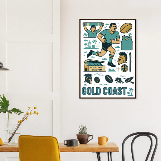 Gold Coast - Framed Wall Art - VFtees