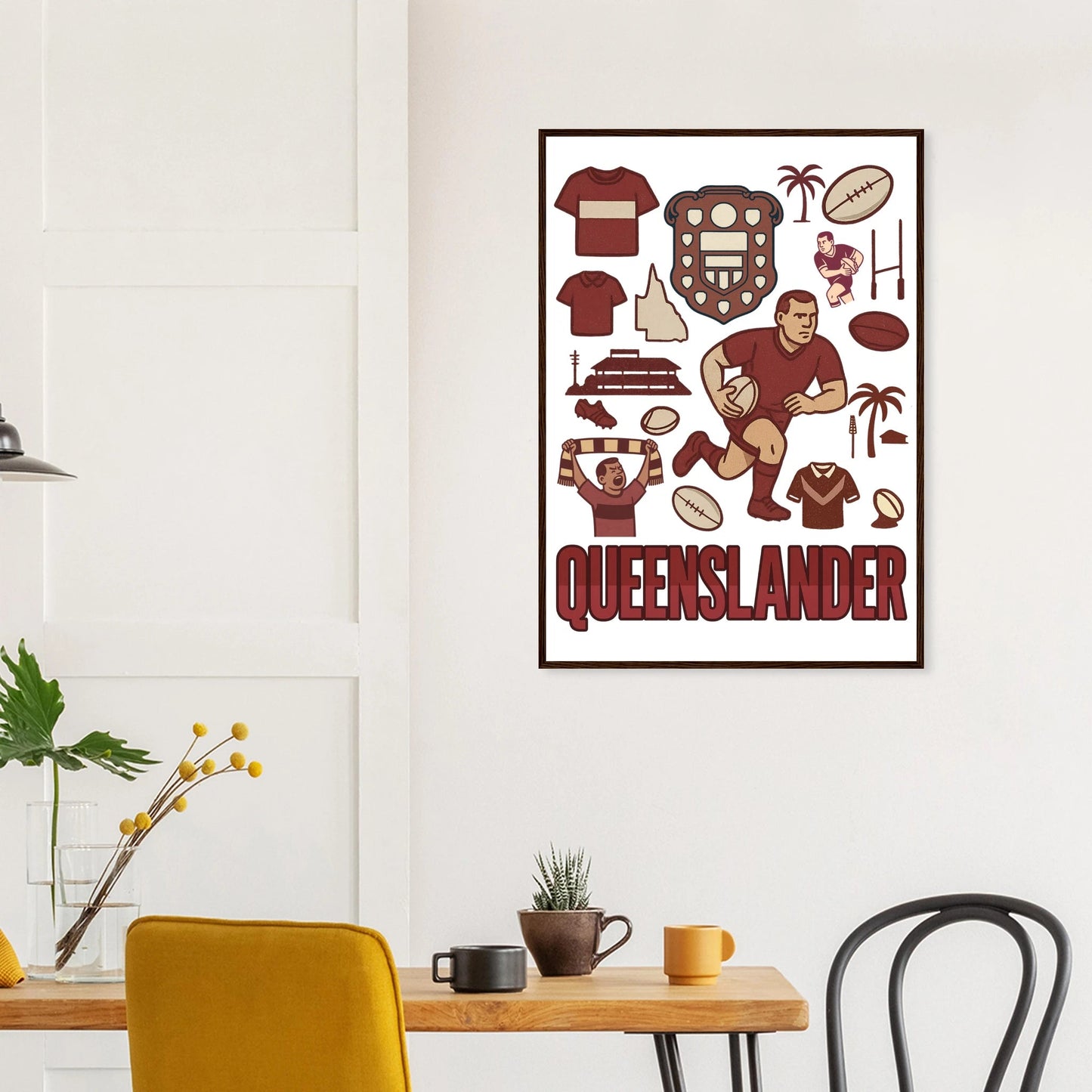 Origin Framed Wall Art - Queenslander - VFtees