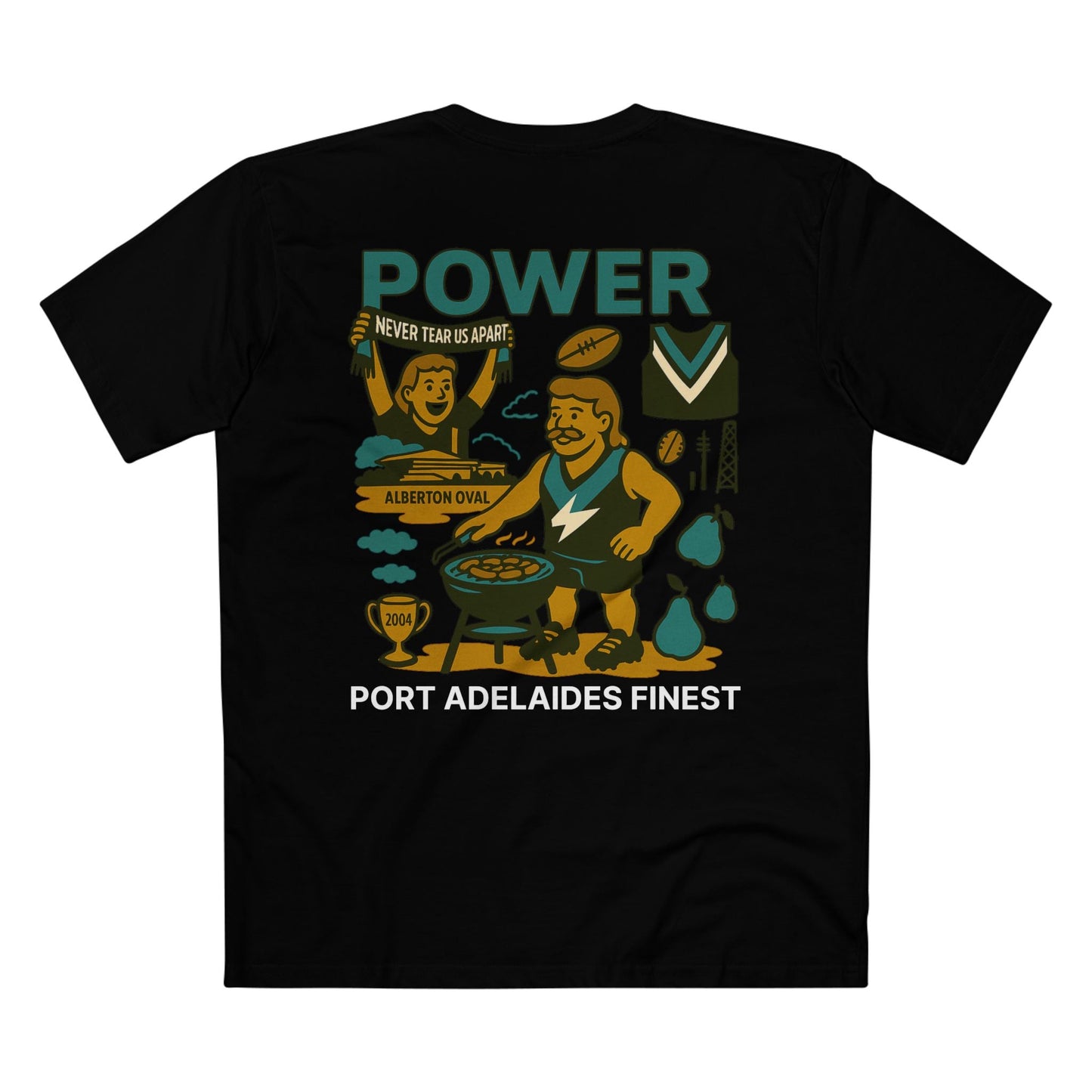 Port Adelaide BBQ Footy Tee - Power Club Series - VFtees
