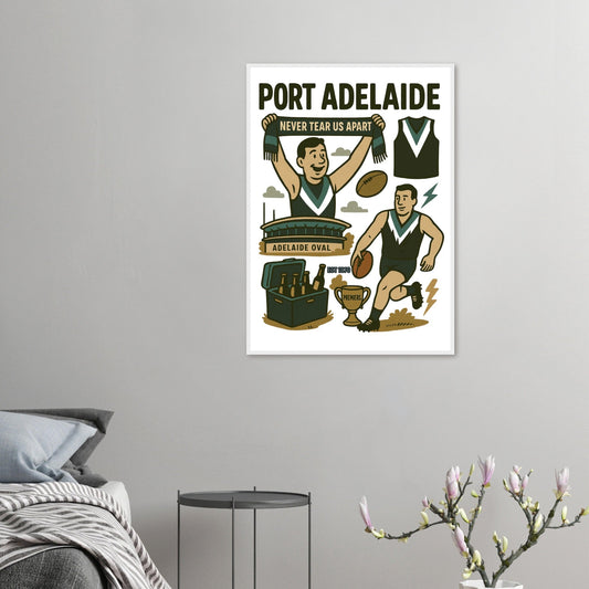 Port Adelaide Footy - Framed Wall Art - VFtees