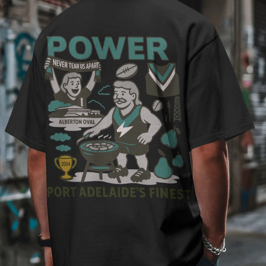 Port Adelaide BBQ Footy Tee - Power Club Series