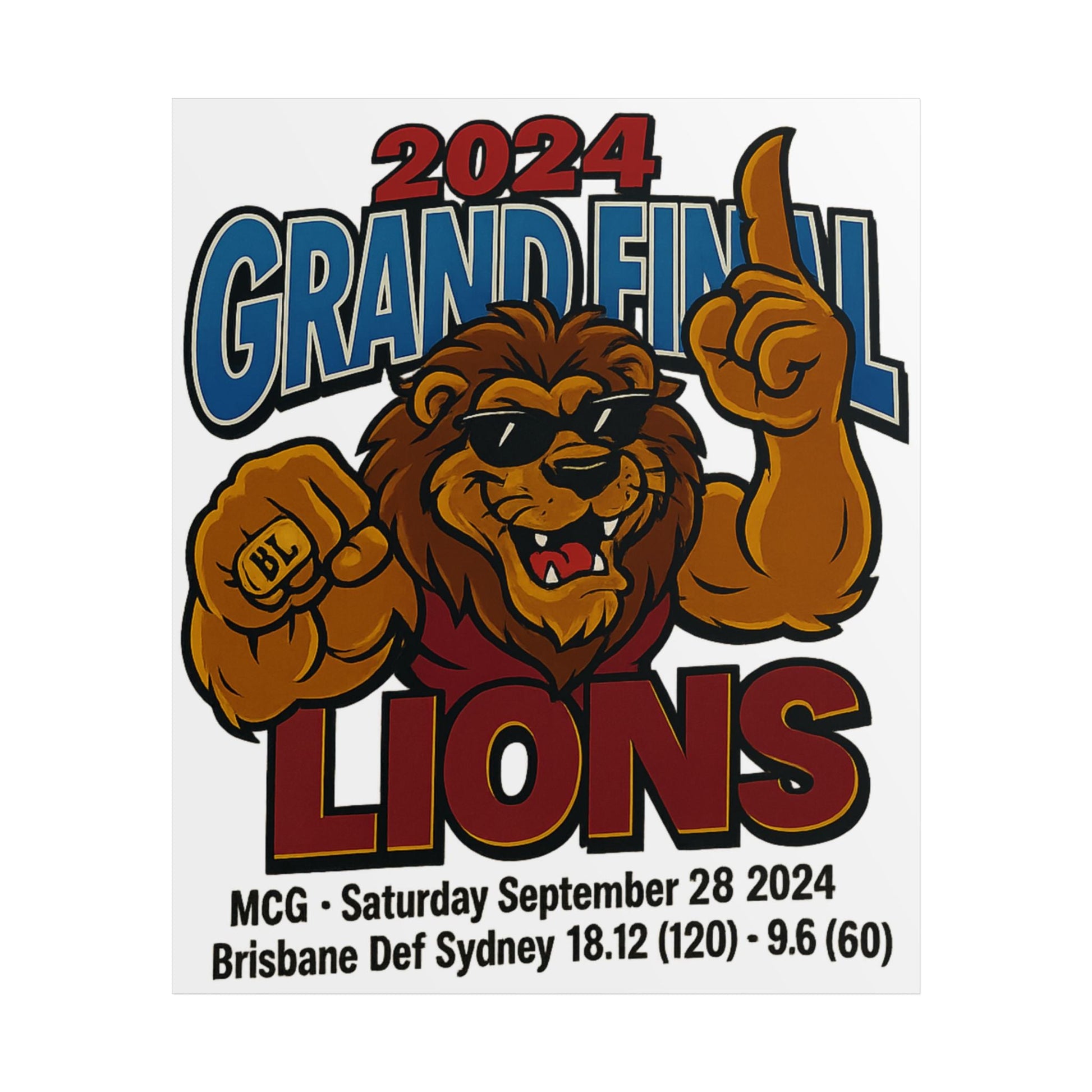 Brisbane 2024 Grand Final - Premiership Wall Art - VFtees