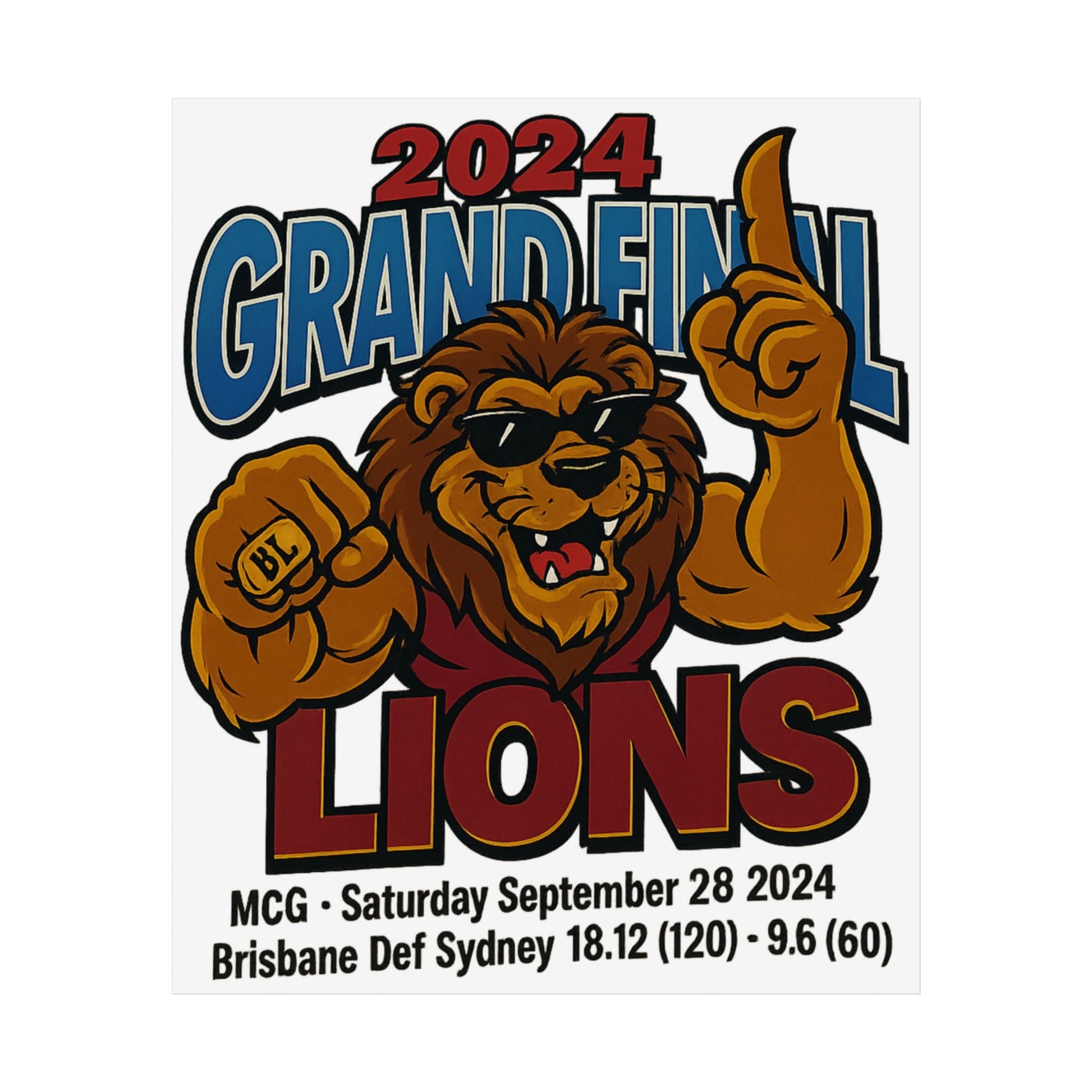 Brisbane 2024 Grand Final - Premiership Wall Art - VFtees