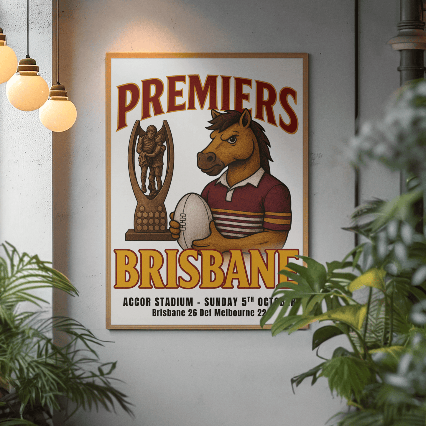 Broncos 2025 Premiers - Framed Wall Art - VFtees