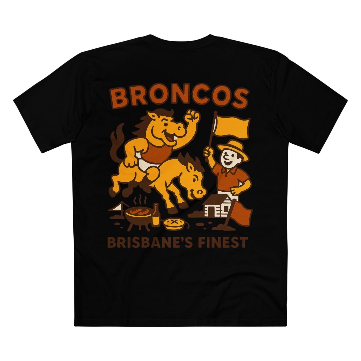 Broncos BBQ Rugby League Tee - Brisbane Club Series - VFtees