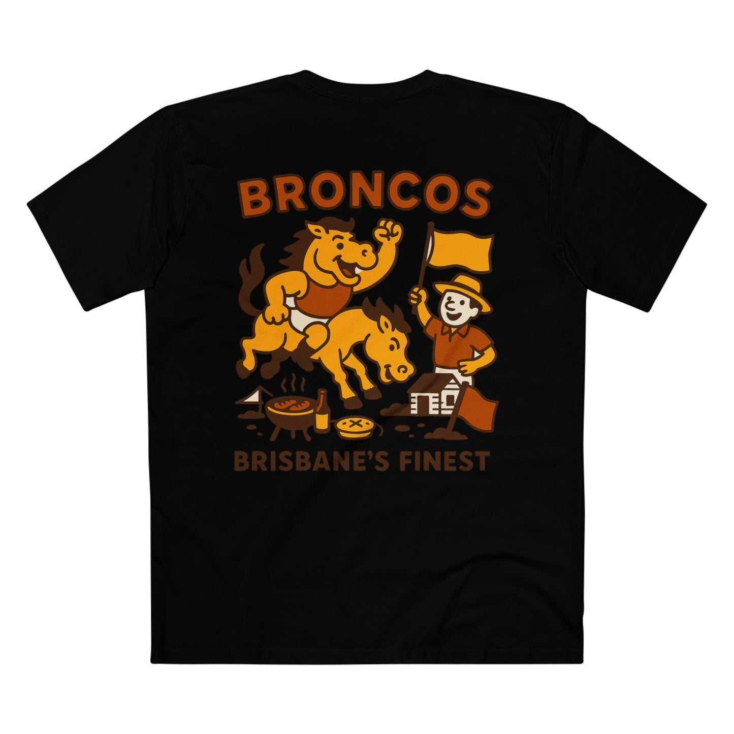 Broncos BBQ Rugby League Tee - Brisbane Club Series - VFtees