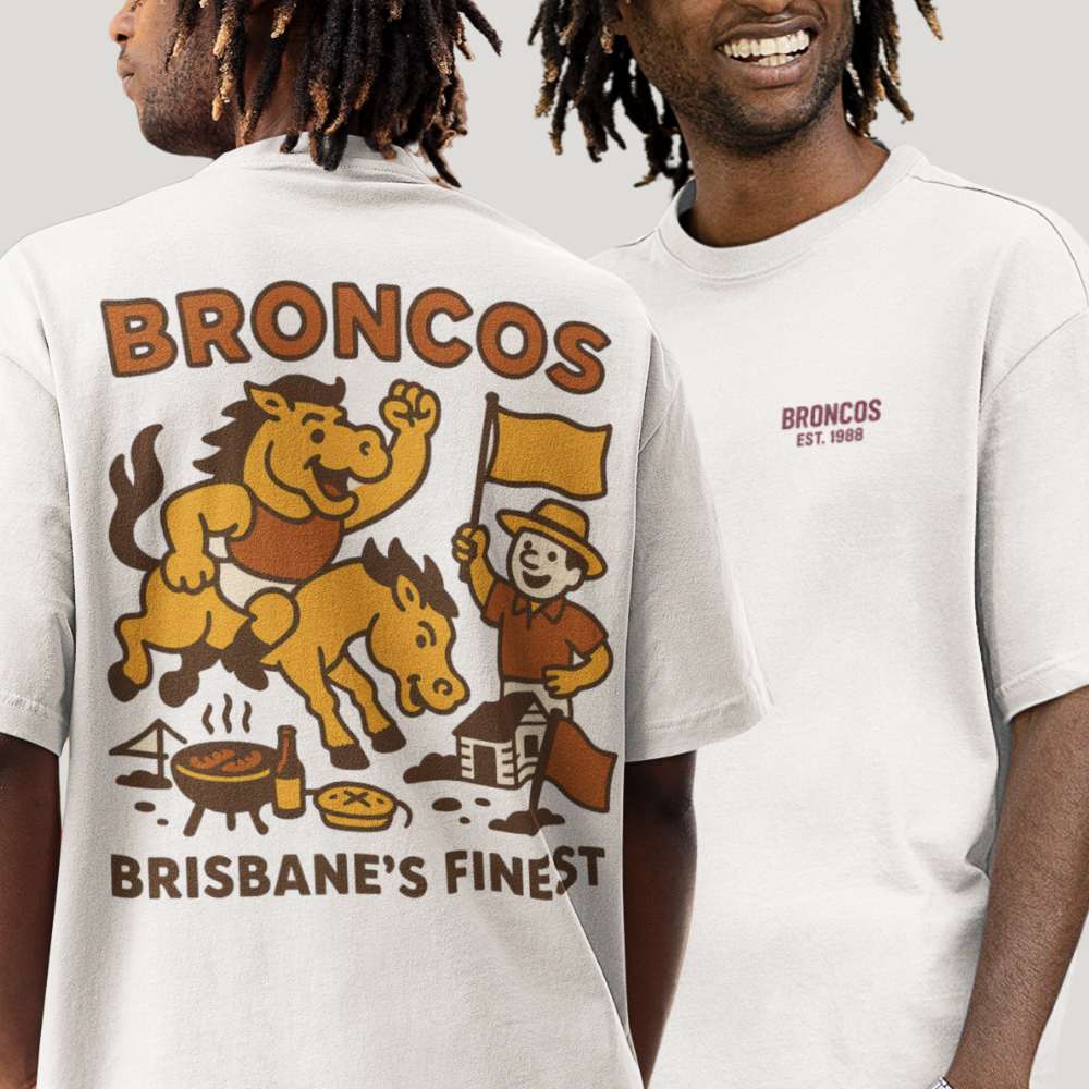 Broncos BBQ Rugby League Tee - Brisbane Club Series - VFtees