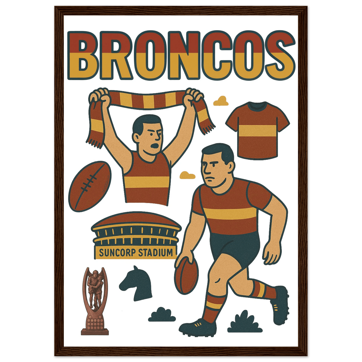 Broncos - Framed League Wall Art - VFtees