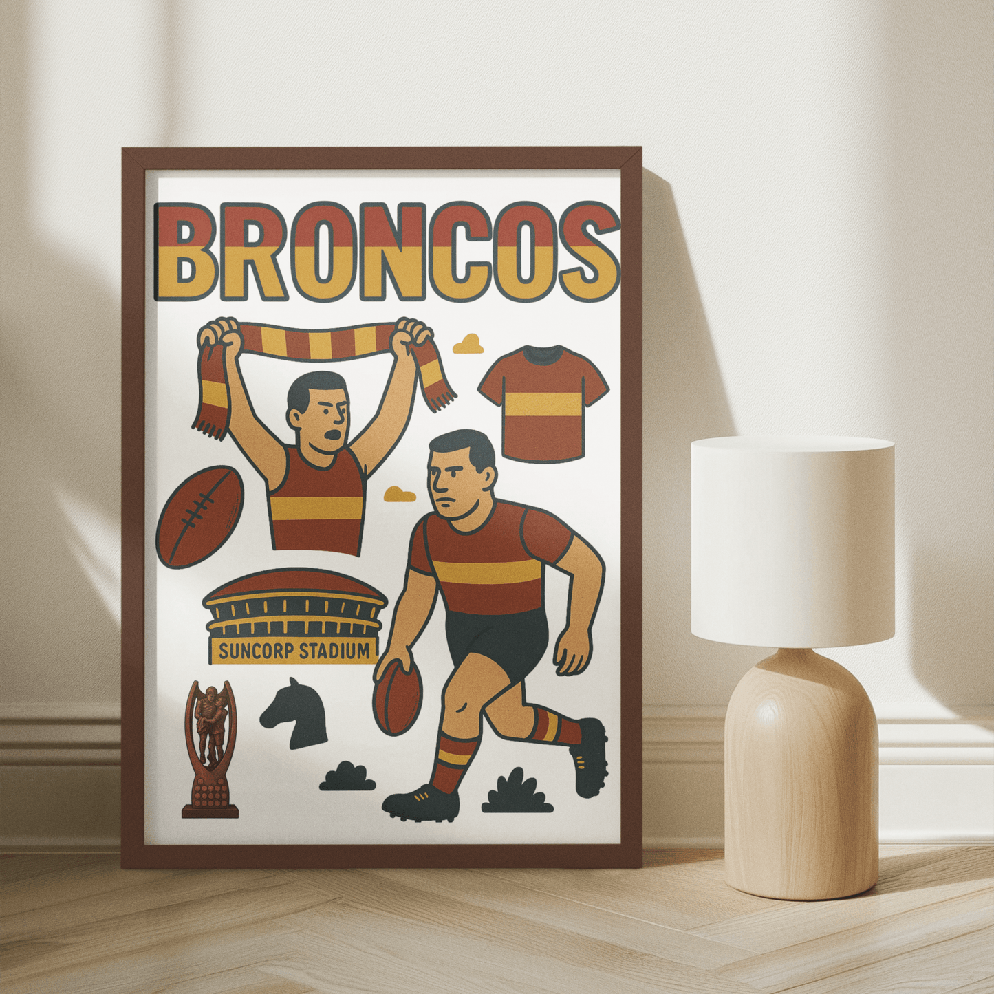 Broncos - Framed League Wall Art - VFtees