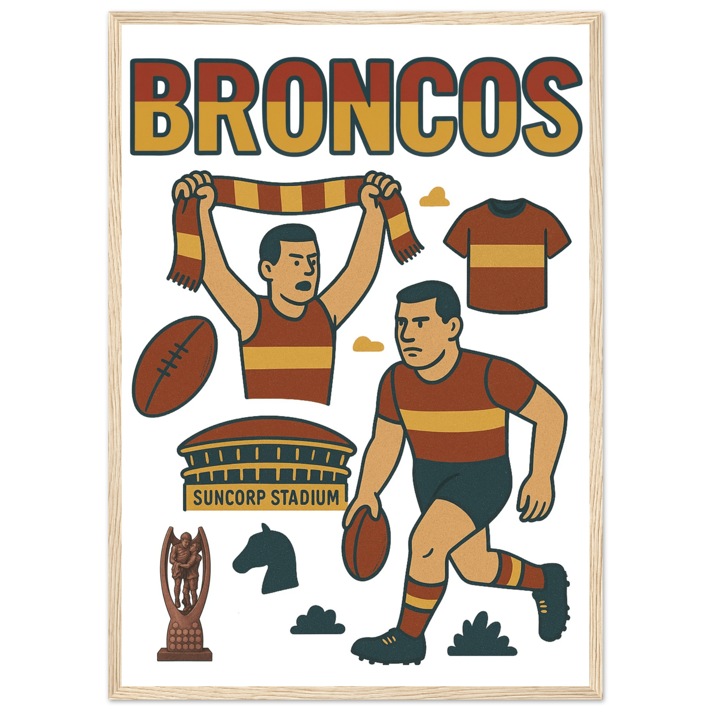 Broncos - Framed League Wall Art - VFtees