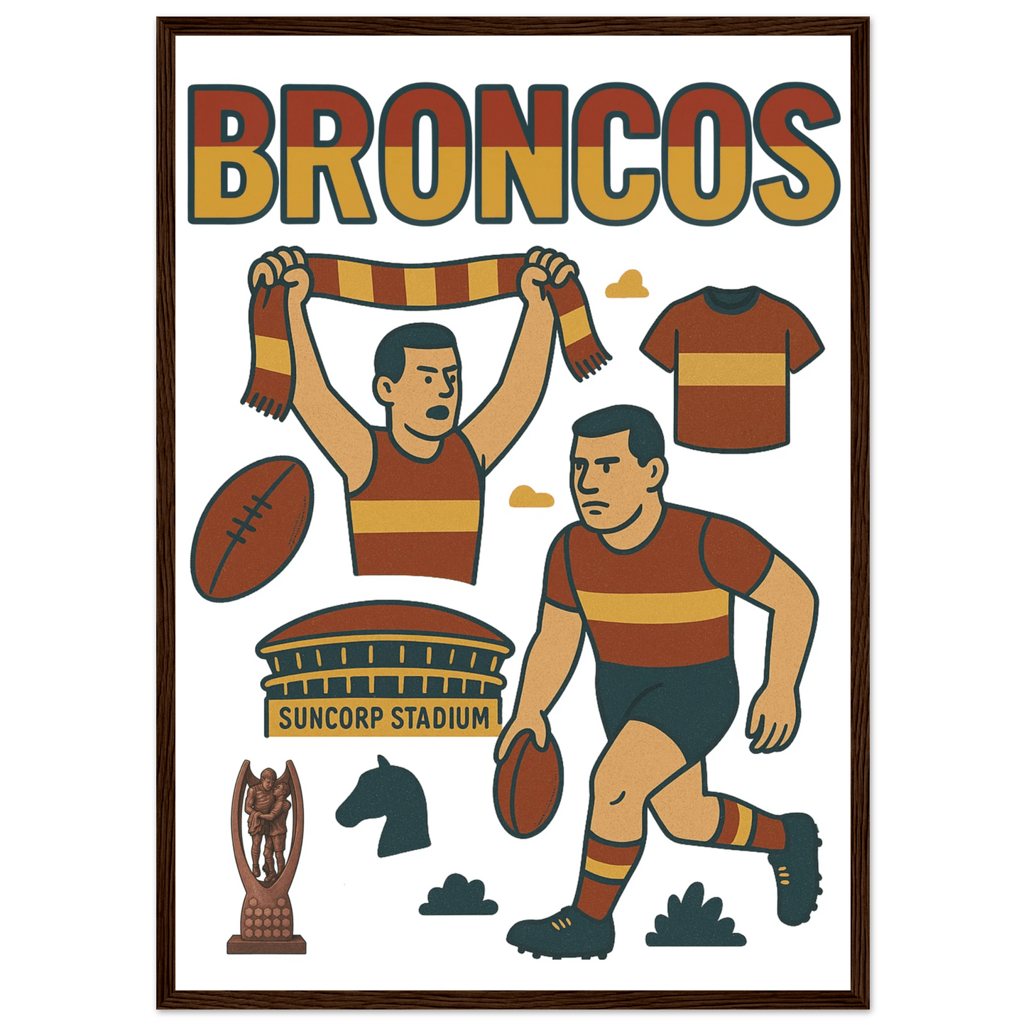 Broncos - Framed League Wall Art - VFtees