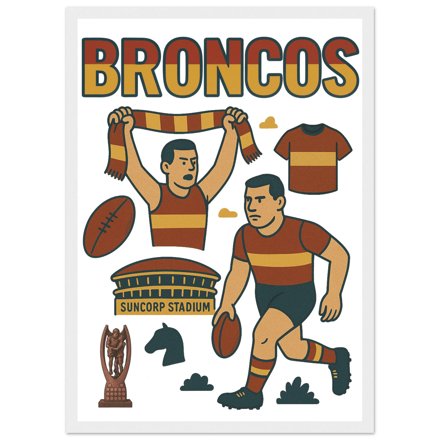 Broncos - Framed League Wall Art - VFtees