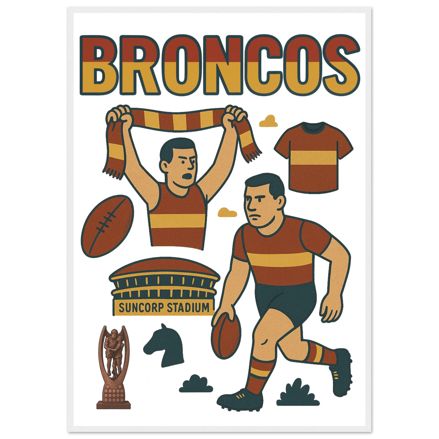 Broncos - Framed League Wall Art - VFtees