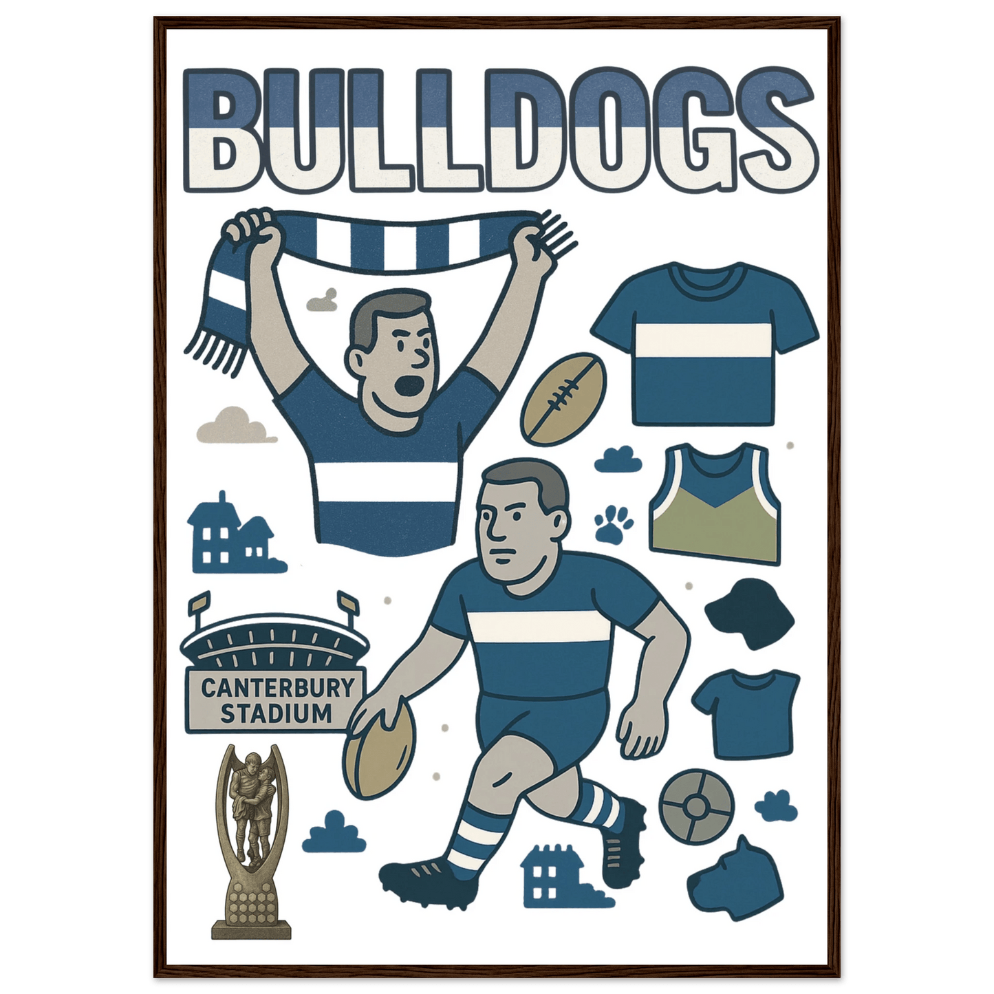 Bulldogs - League Framed Wall Art - VFtees