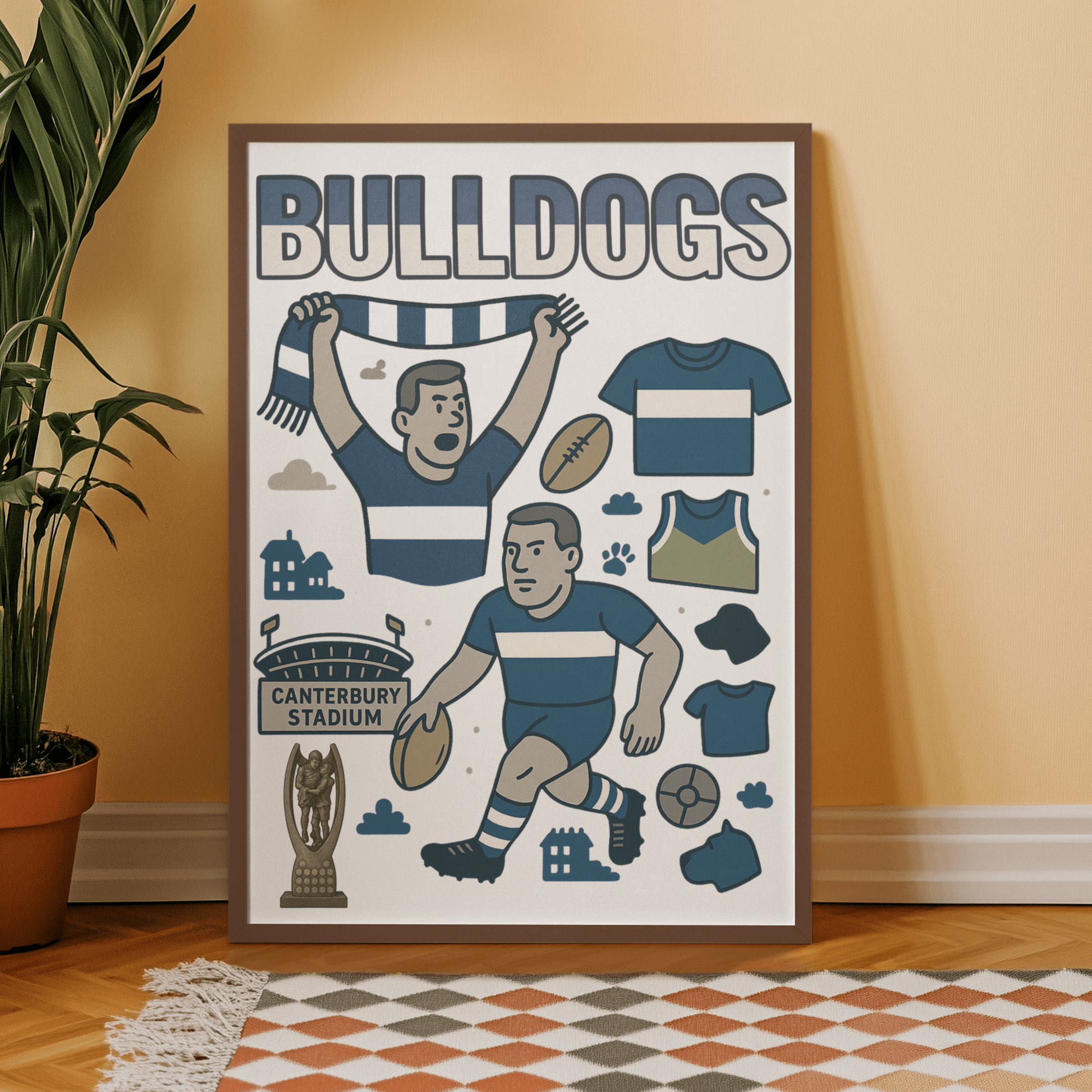 Bulldogs - League Framed Wall Art - VFtees