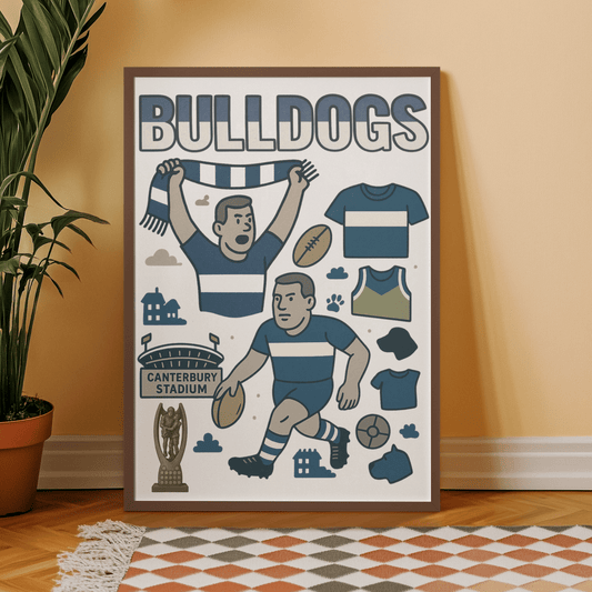 Bulldogs - League Framed Wall Art - VFtees