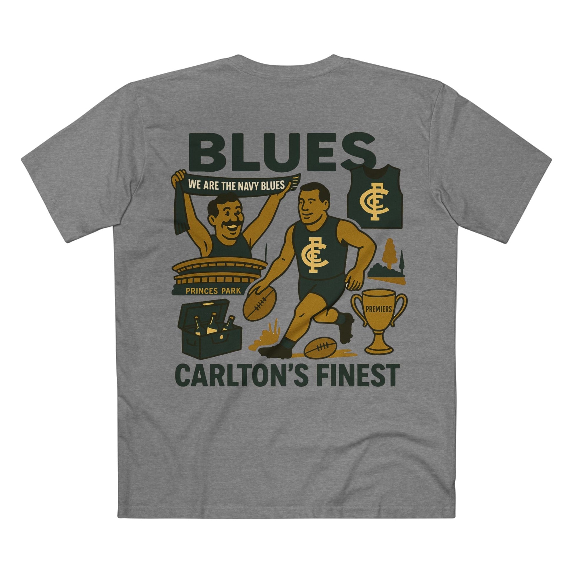 Carlton Footy Tee - Blues Club Series - VFtees