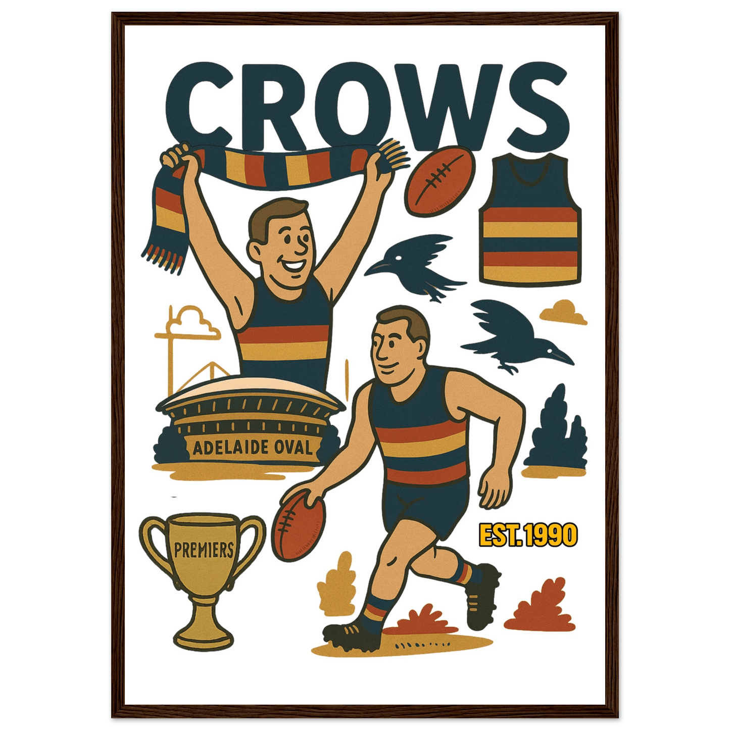 Crows Framed Wall Art - VFtees
