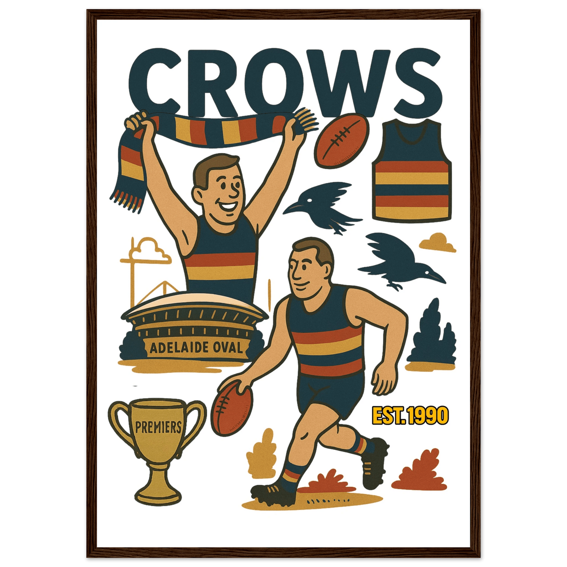Crows Framed Wall Art - VFtees