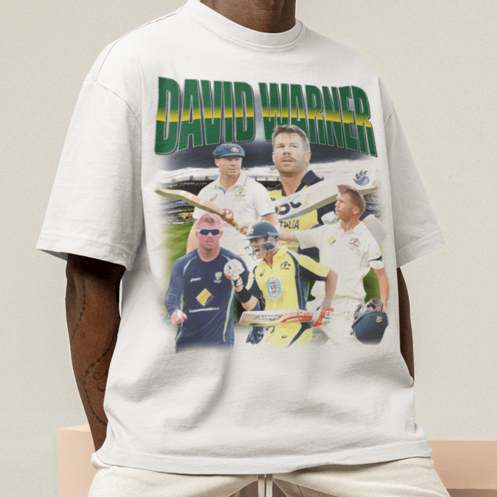 David Warner Australian Cricket Graphic Tee - VFtees
