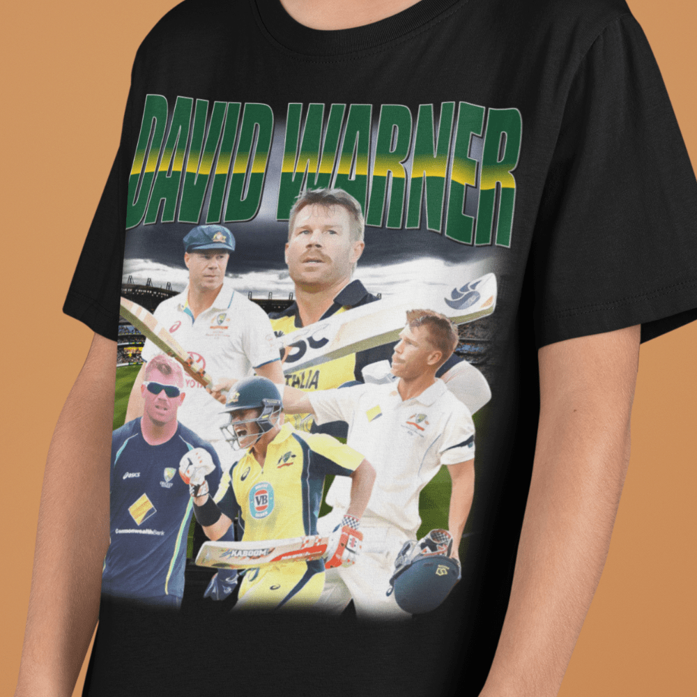David Warner Australian Cricket Graphic Tee (Kids) - VFtees
