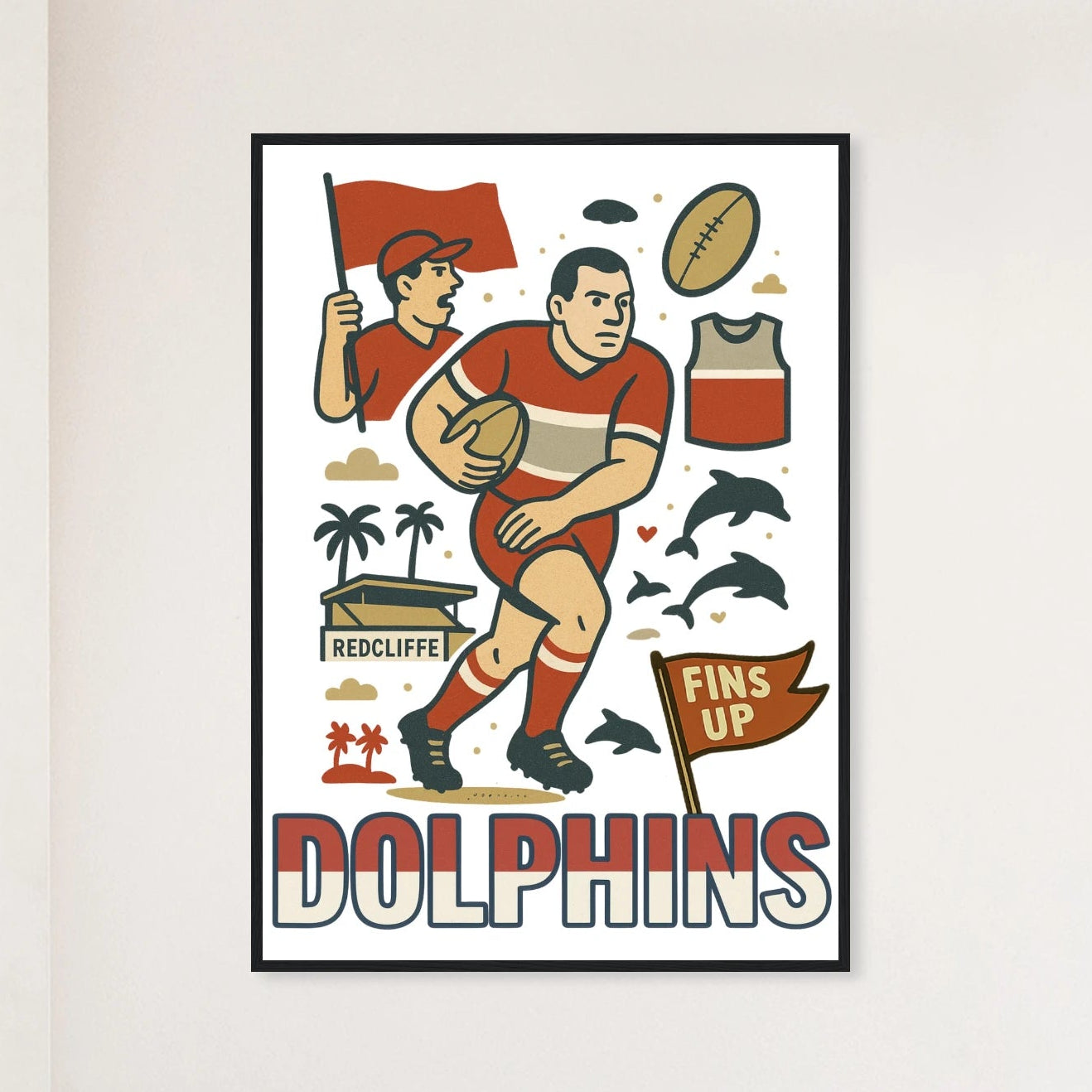 Dolphins Framed Wall Art - VFtees