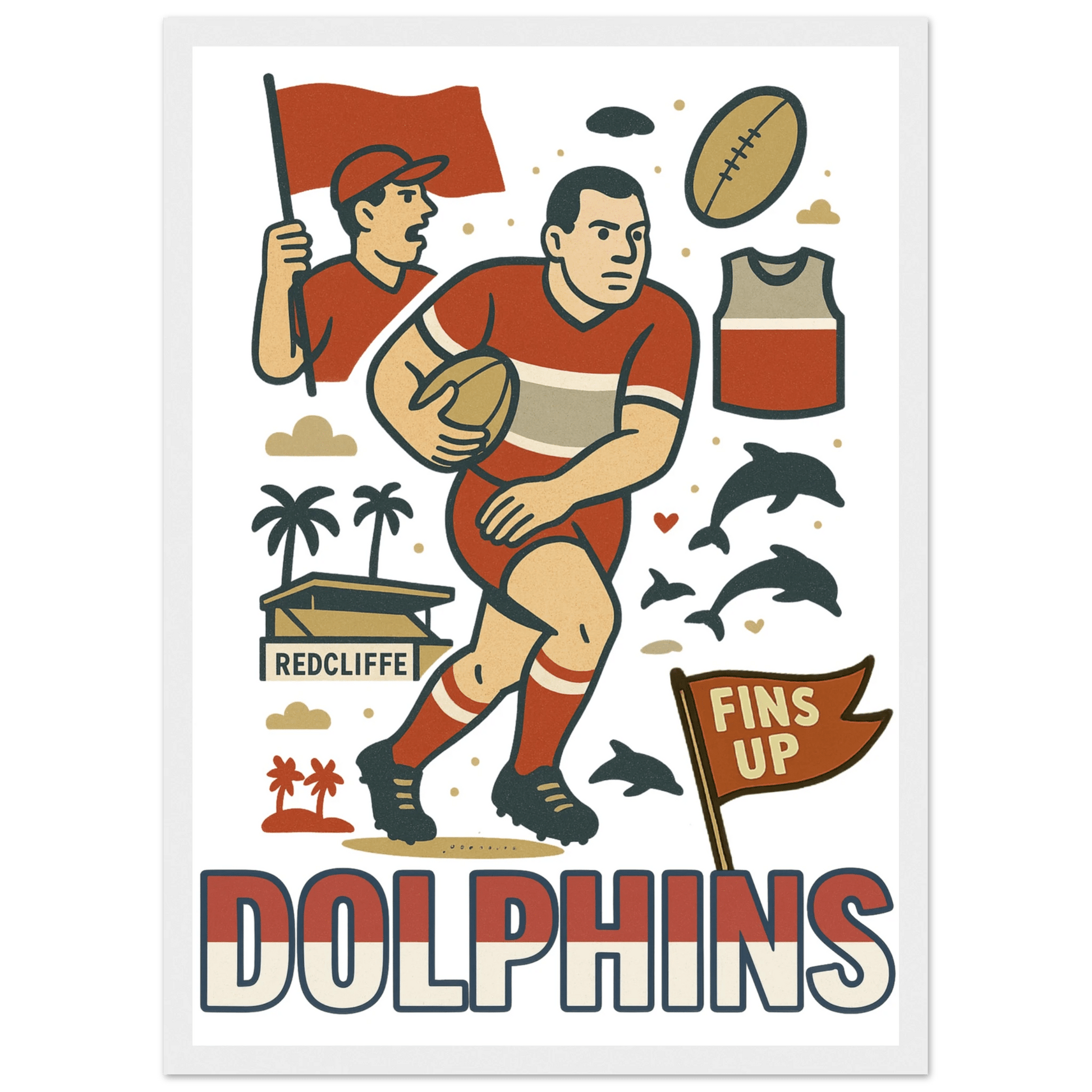 Dolphins Framed Wall Art - VFtees