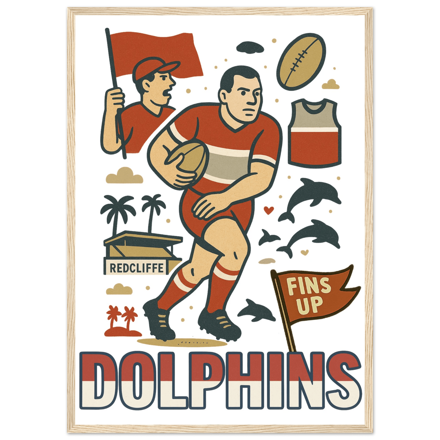 Dolphins Framed Wall Art - VFtees