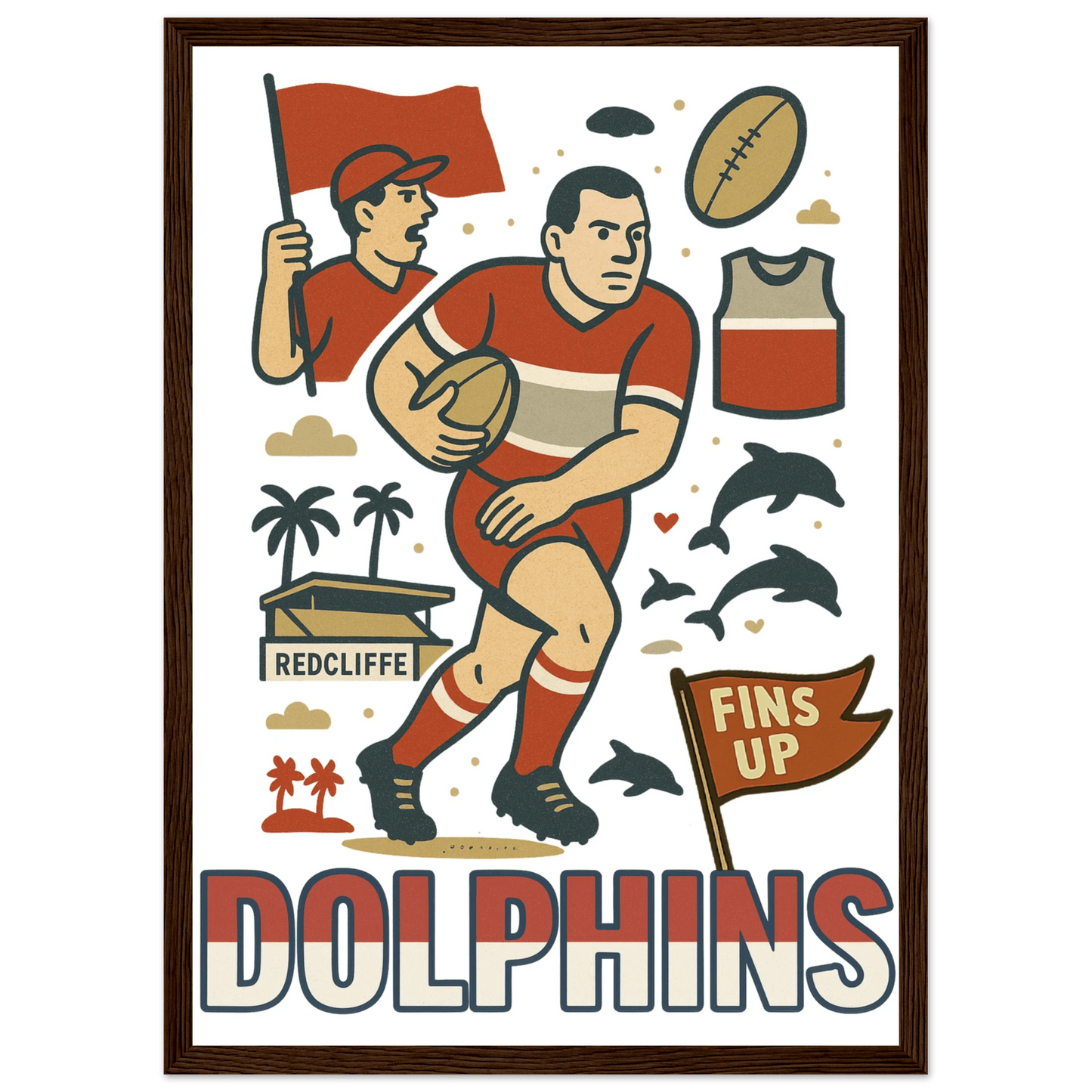 Dolphins Framed Wall Art - VFtees