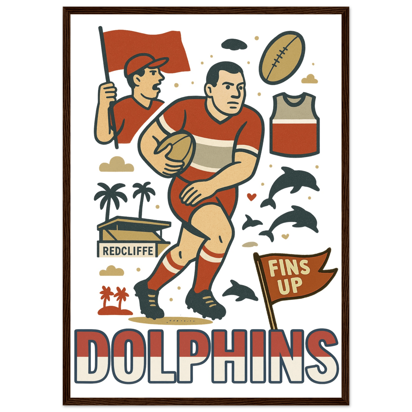 Dolphins Framed Wall Art - VFtees