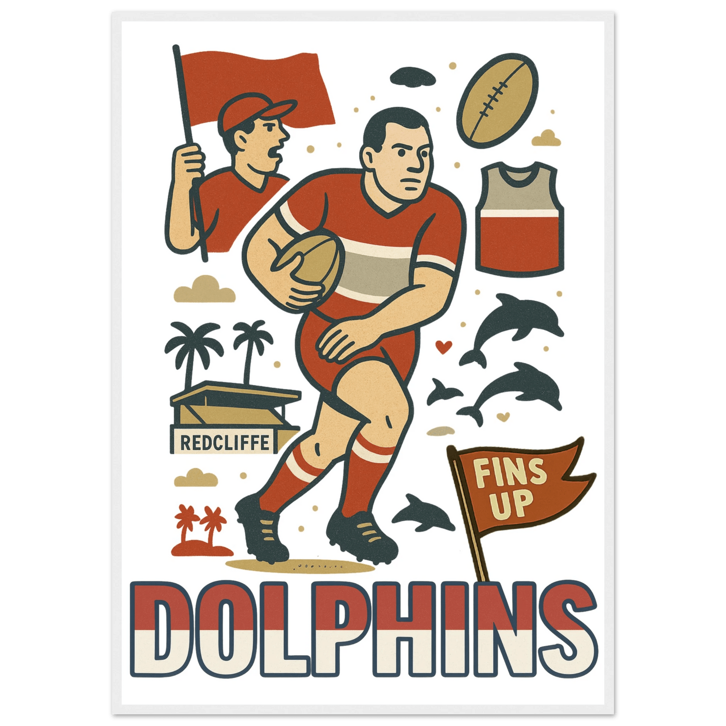 Dolphins Framed Wall Art - VFtees