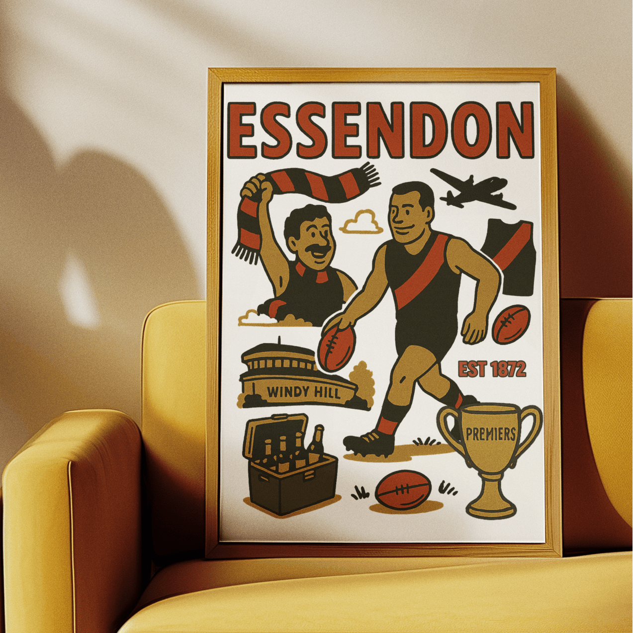 Essendon - Framed Wall Art - VFtees