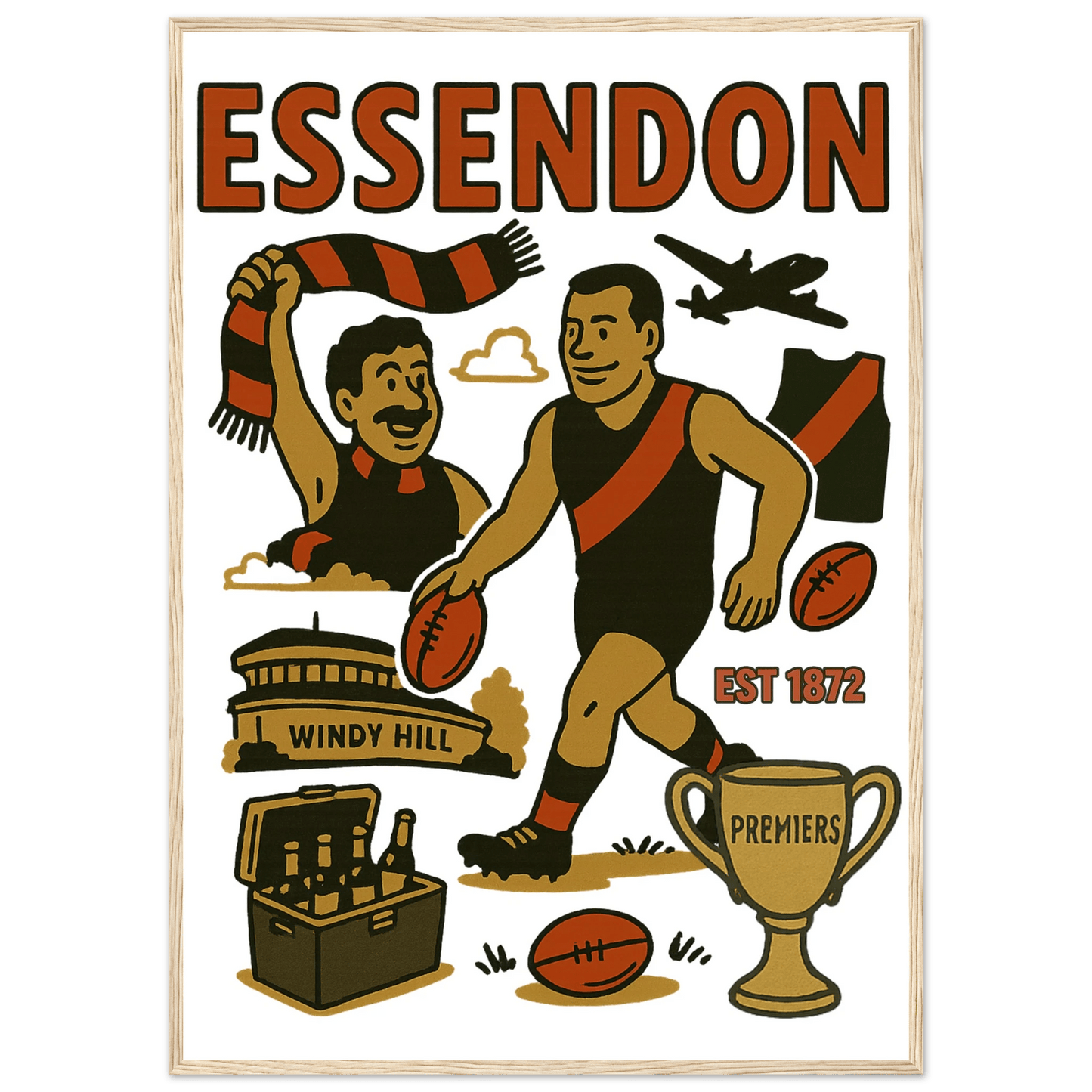 Essendon - Framed Wall Art - VFtees