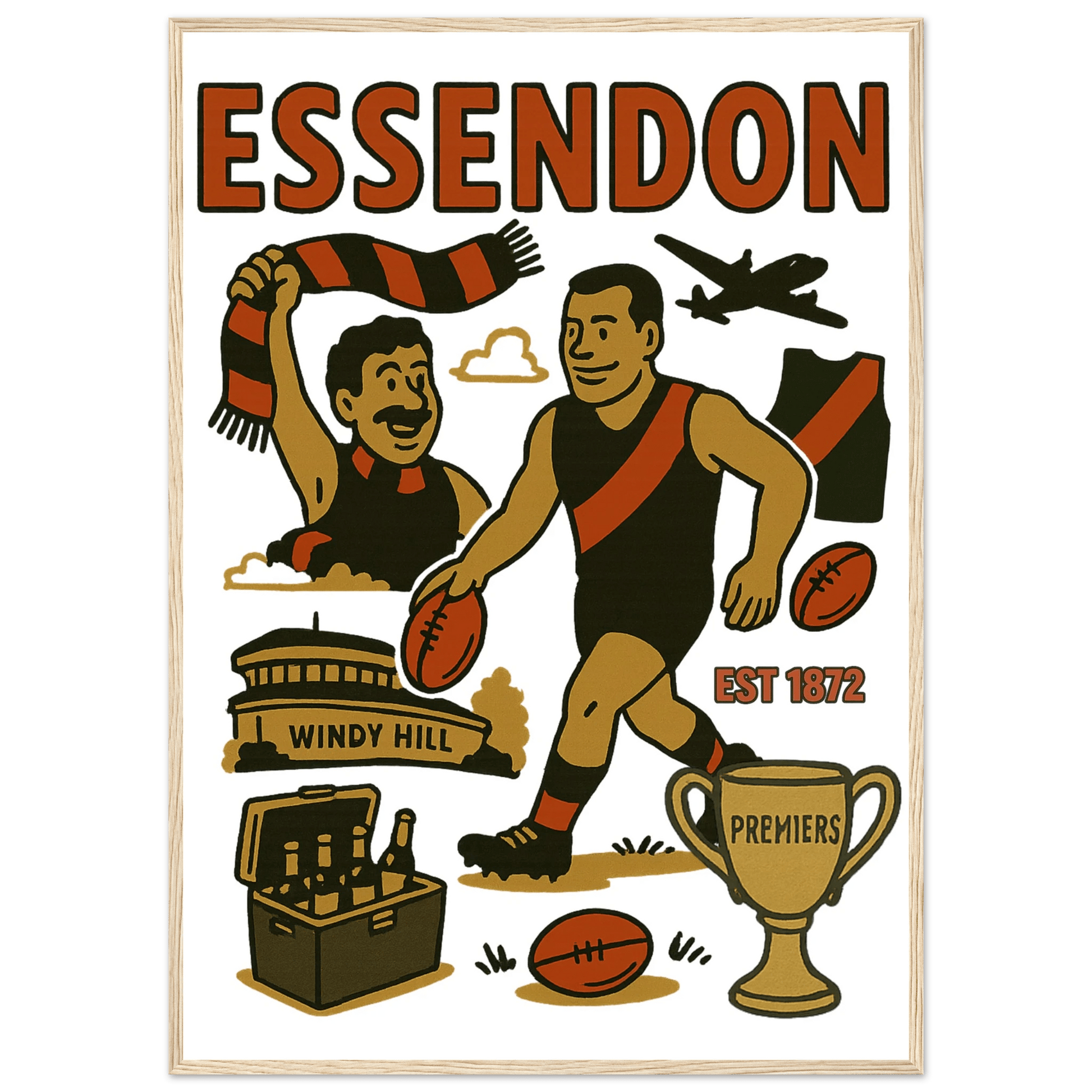Essendon - Framed Wall Art - VFtees