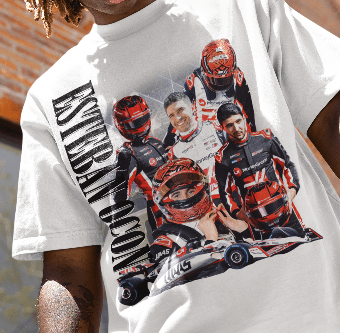 Esteban Ocon Haas F1 Graphic Tee - VFtees