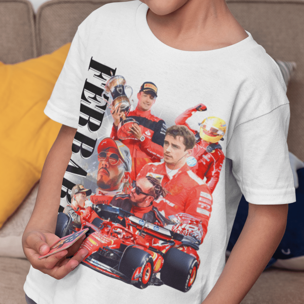 Ferrari F1 Team Tee (Lewis Hamilton Charles Leclerc) Kids - VFtees