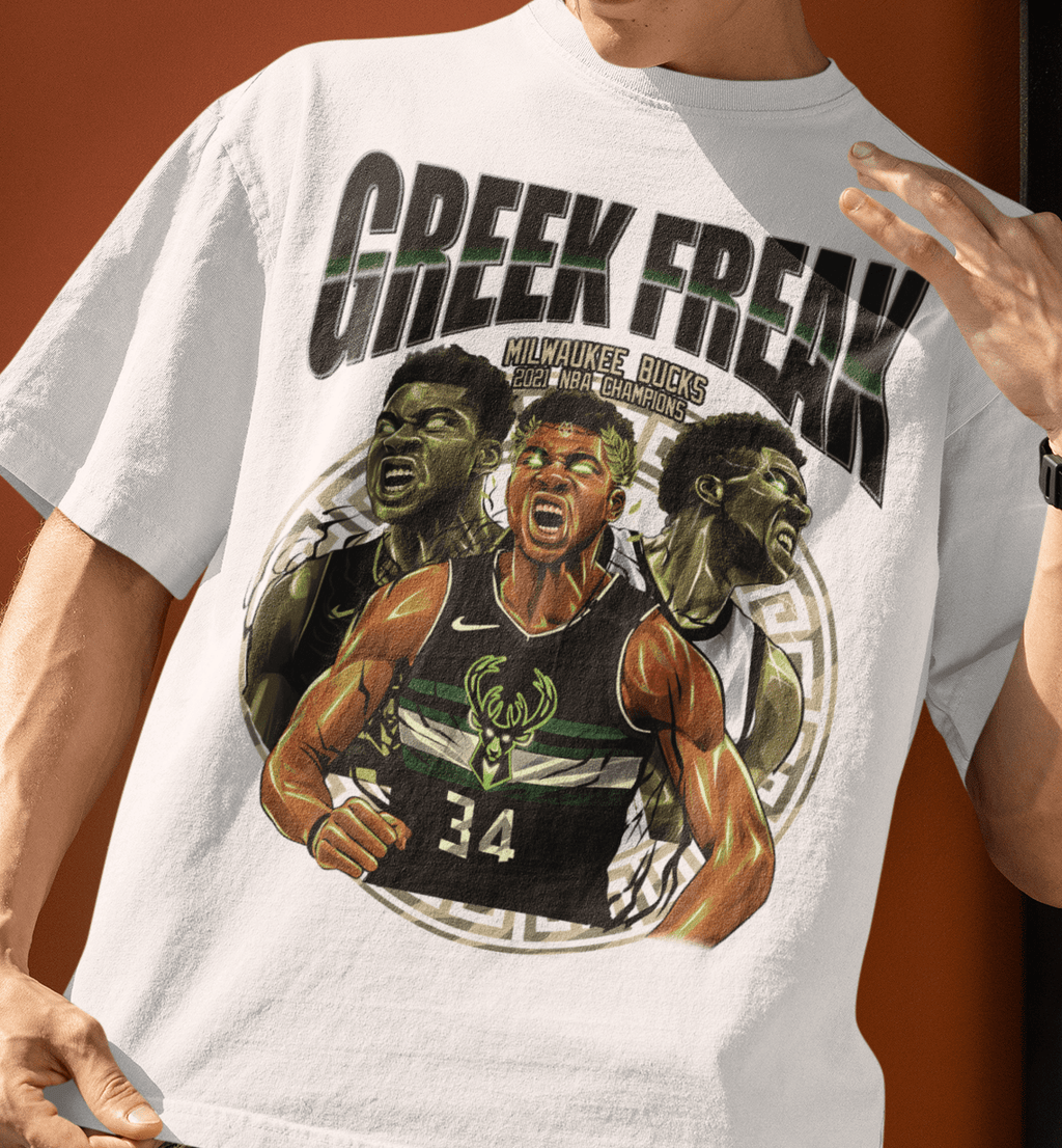 Giannis Antetokounmpo "Greek Freak" NBA Graphic Tee - VFtees