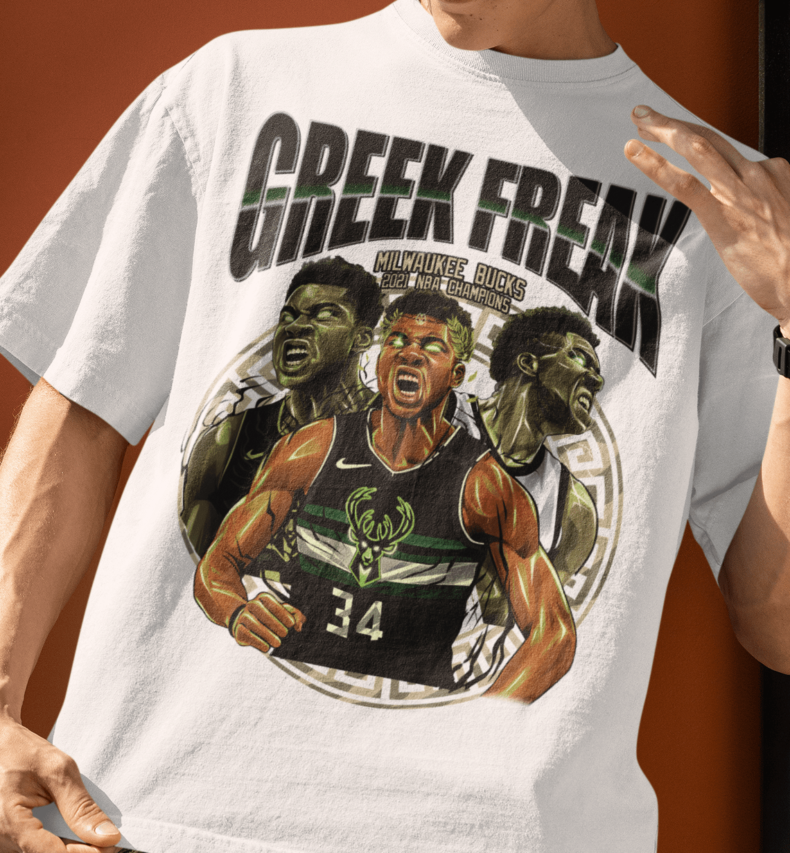 Giannis Antetokounmpo "Greek Freak" NBA Graphic Tee - VFtees