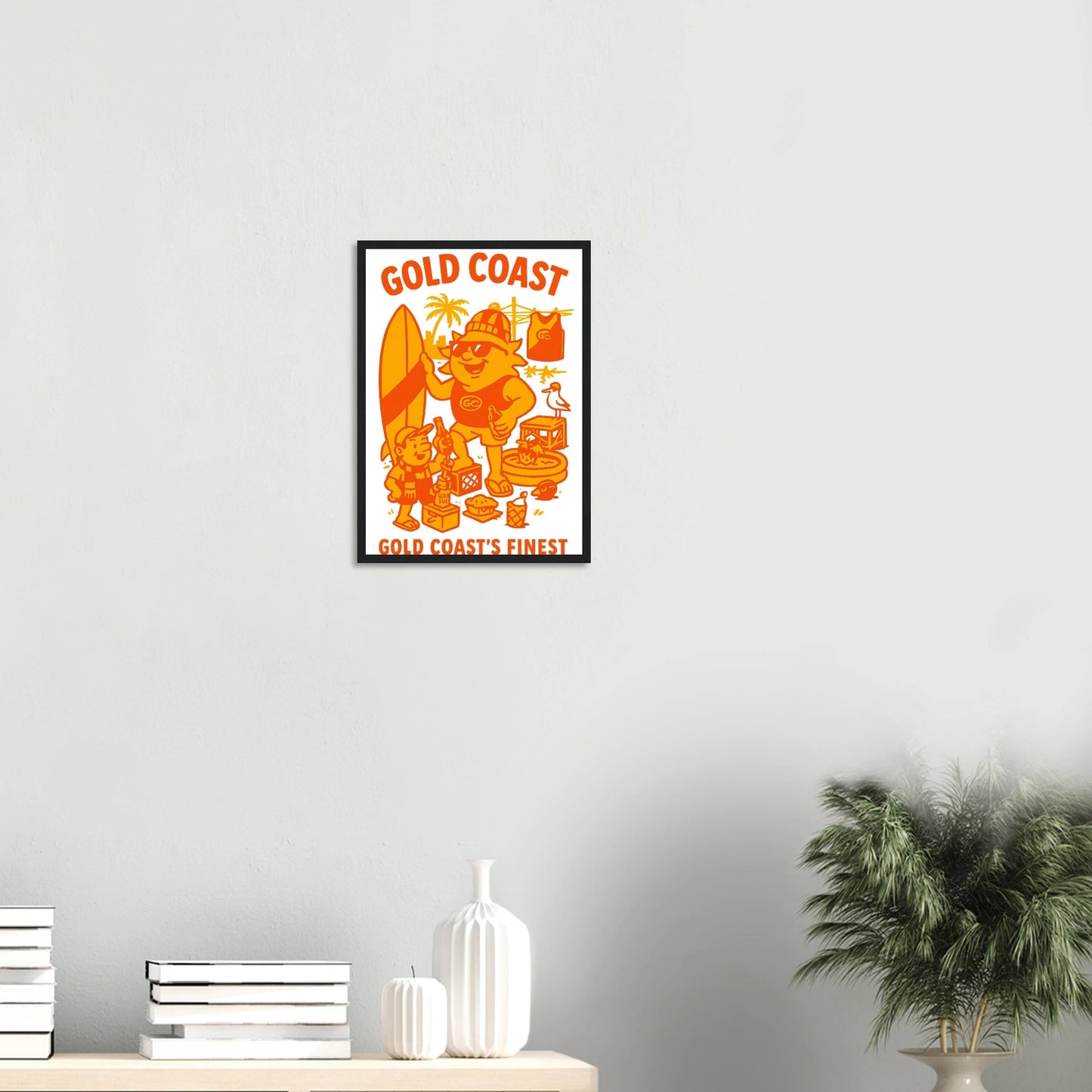 Gold Coast - Framed Wall Art - VFtees