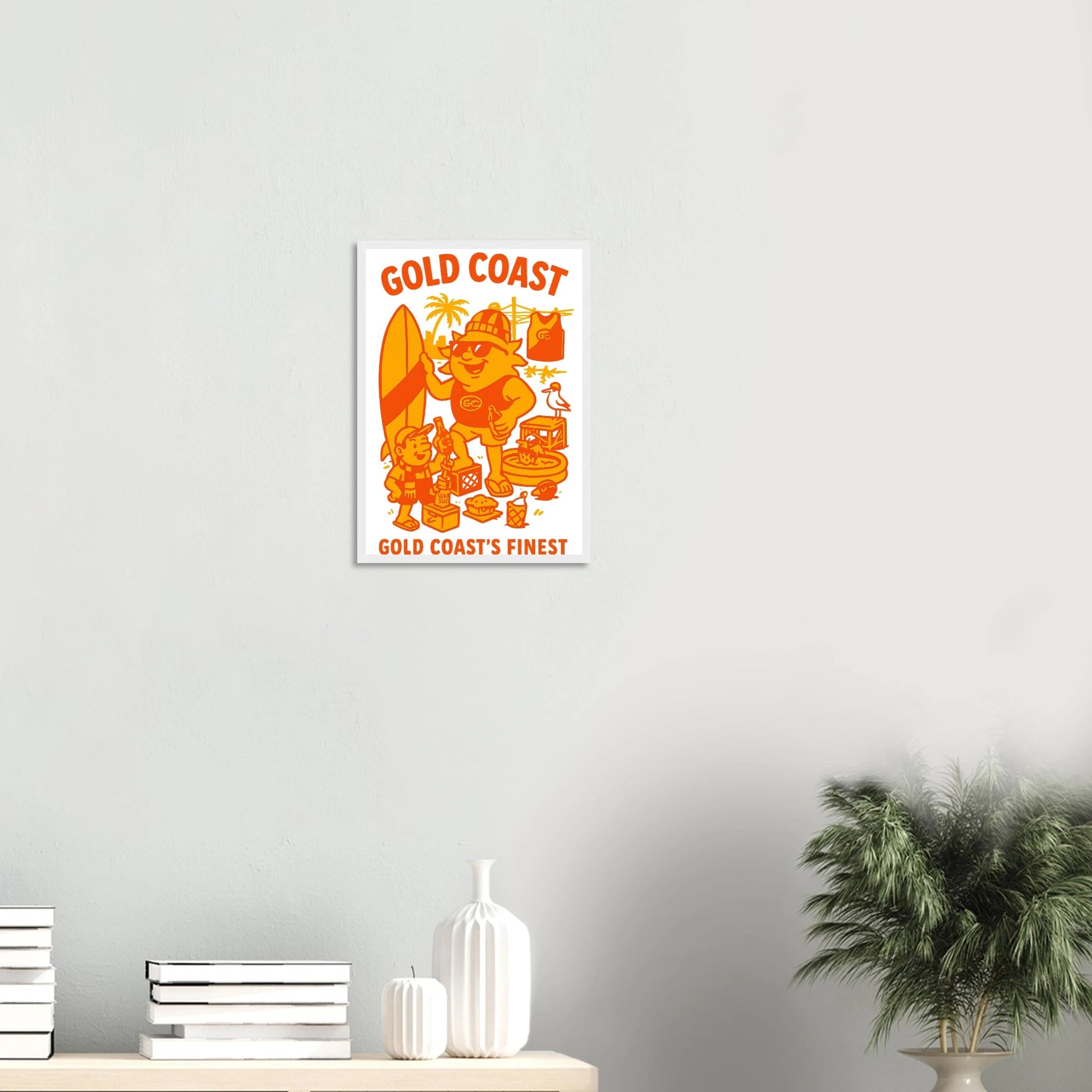 Gold Coast - Framed Wall Art - VFtees