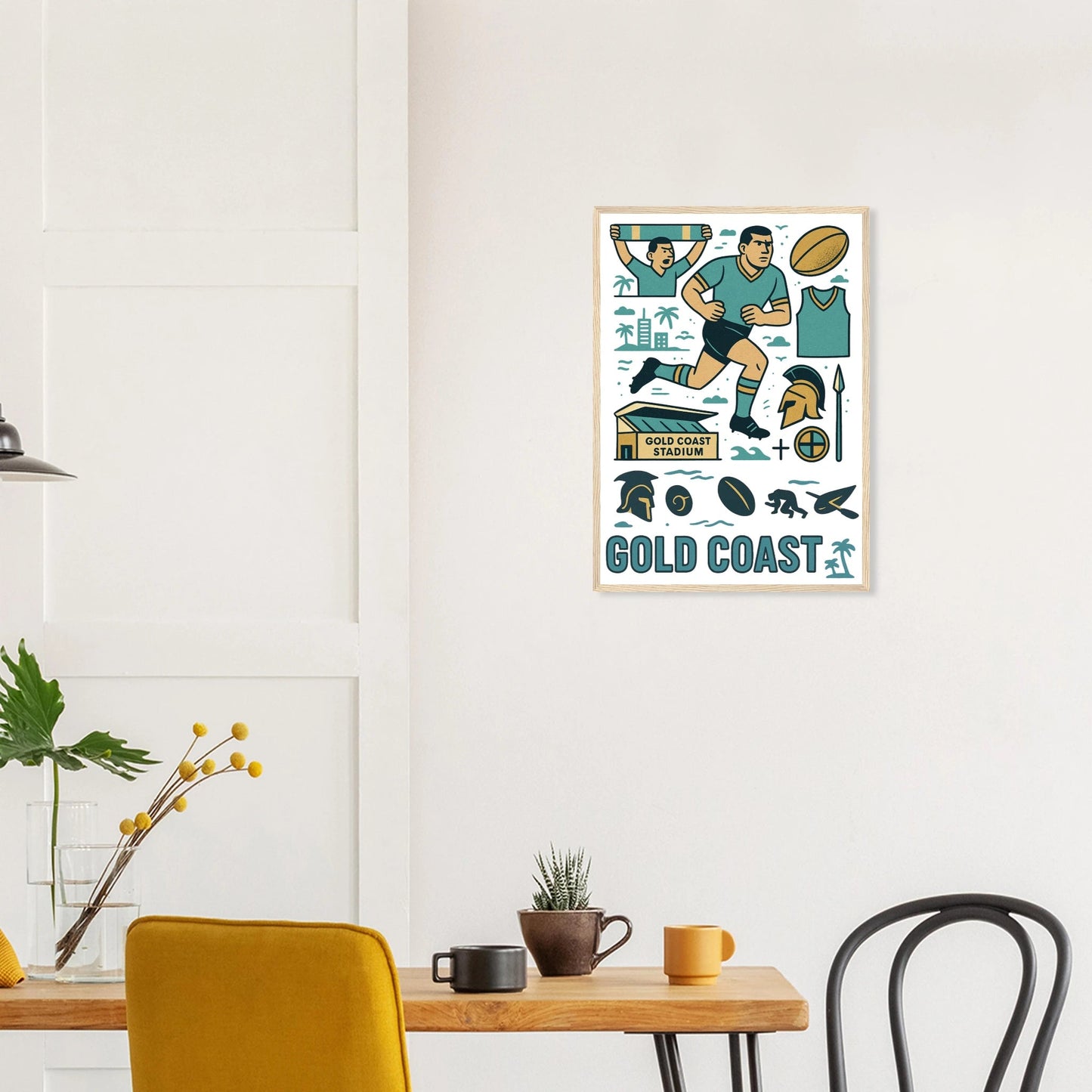 Gold Coast - Framed Wall Art - VFtees