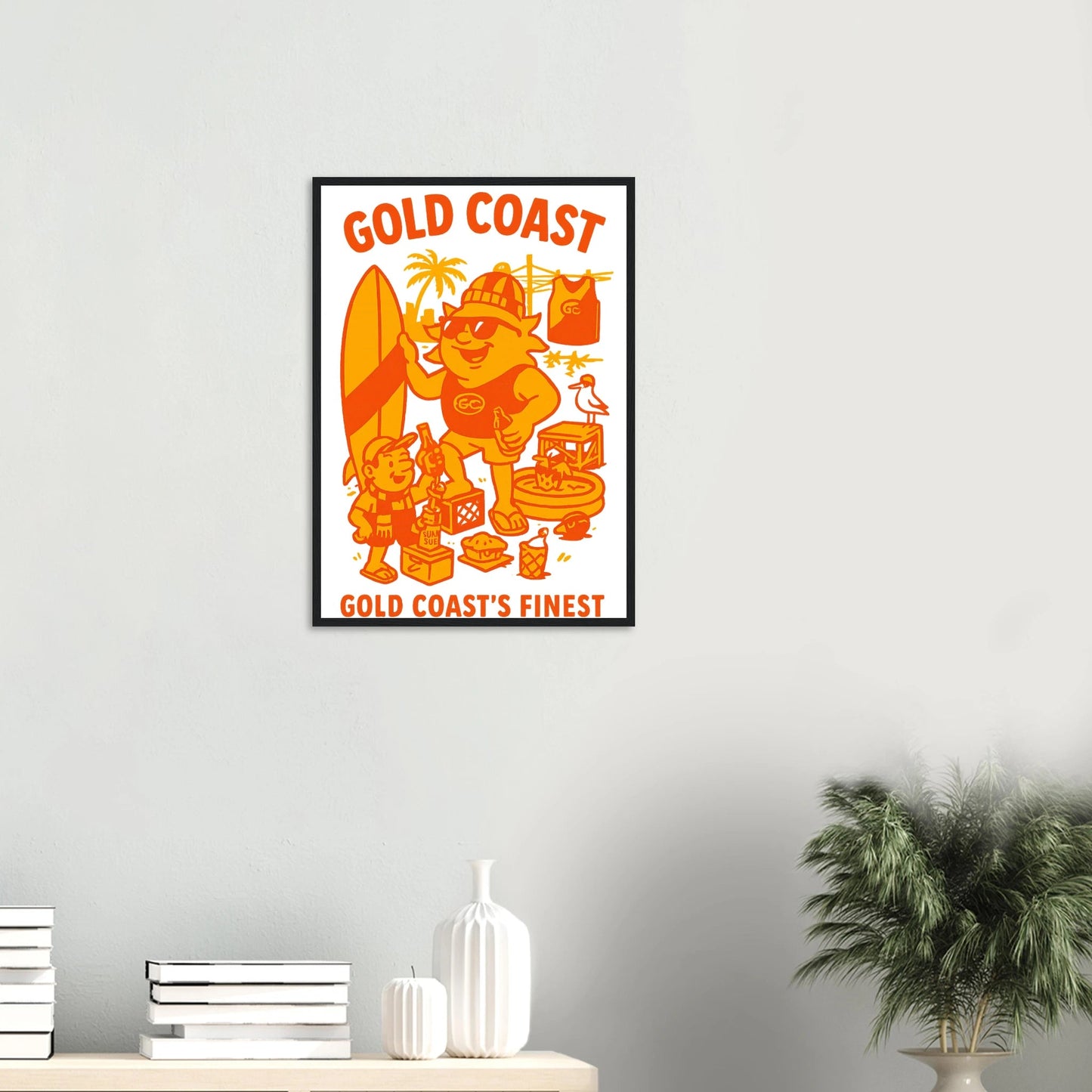Gold Coast - Framed Wall Art - VFtees