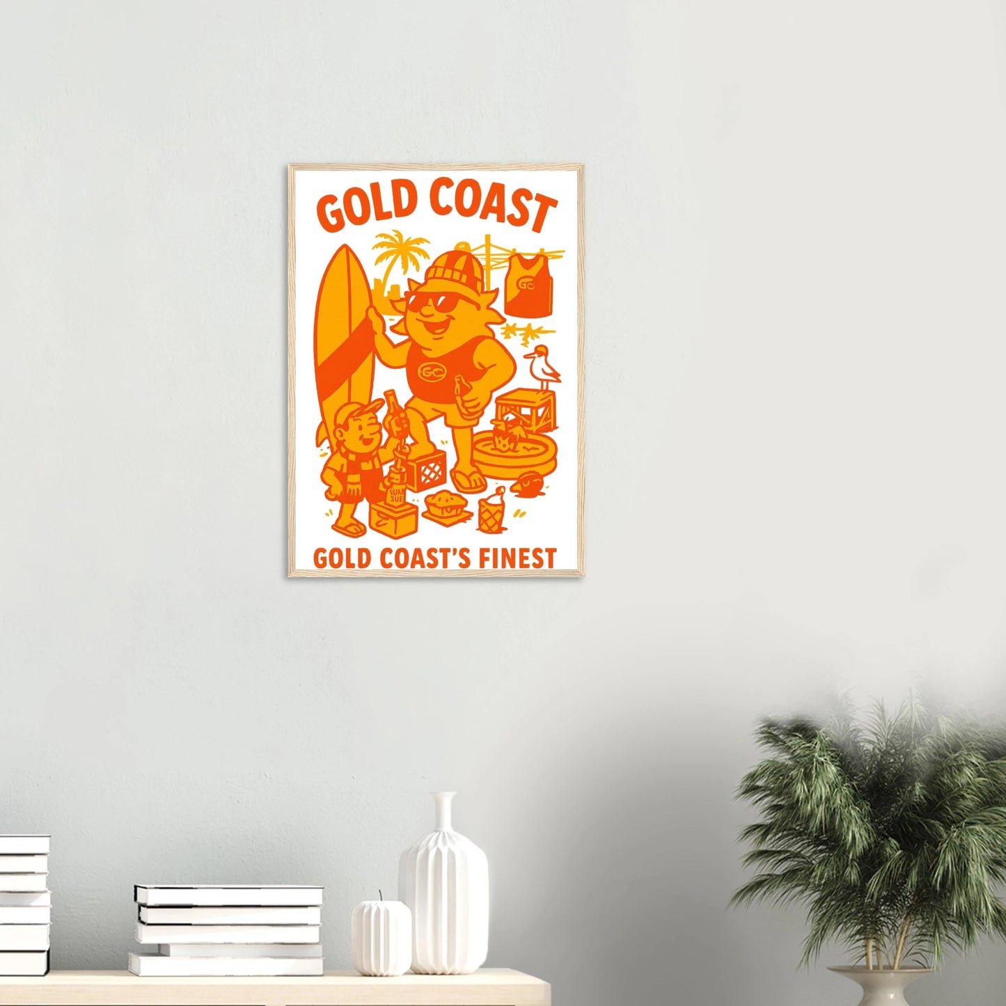 Gold Coast - Framed Wall Art - VFtees