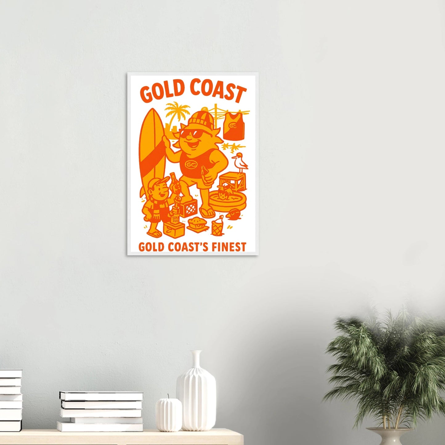 Gold Coast - Framed Wall Art - VFtees
