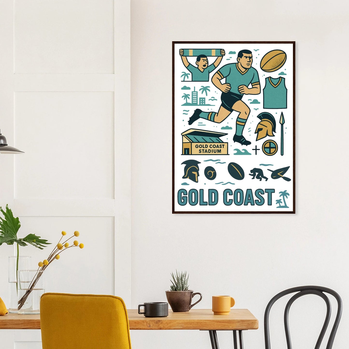 Gold Coast - Framed Wall Art - VFtees