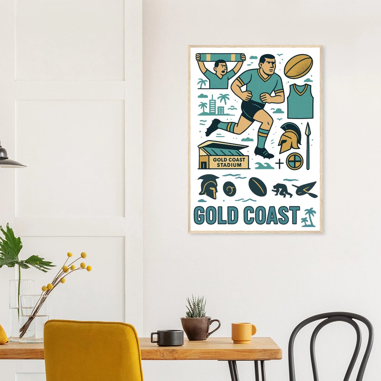 Gold Coast - Framed Wall Art - VFtees