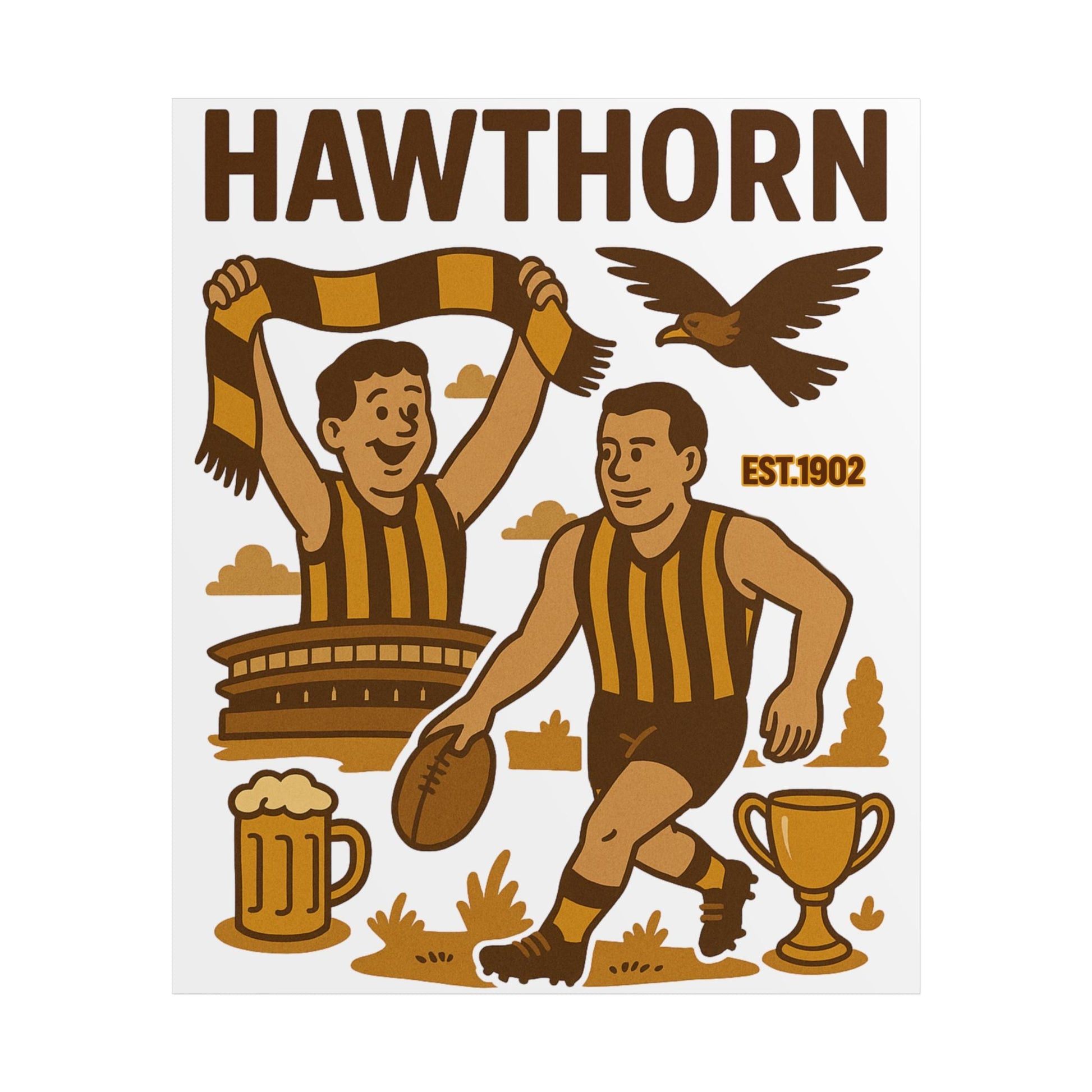 Hawks Vintage Wall Art (Limited Release) - VFtees